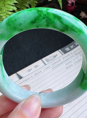 57圈口缅甸天然A货老坑种翡翠手镯玉镯子平洲直供001D0206