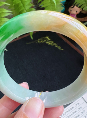 58圈口缅甸天然A货老坑种翡翠手镯玉镯子平洲直供061D0206