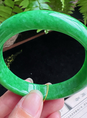 贵妃56圈口缅甸天然A货老坑种玉镯平洲翡翠手镯精选编号048D0318E