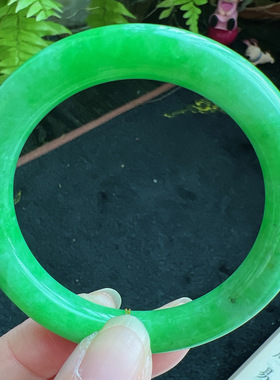 圆条51圈口缅甸天然A货老坑种翡翠手镯玉镯子平洲直供001D0201