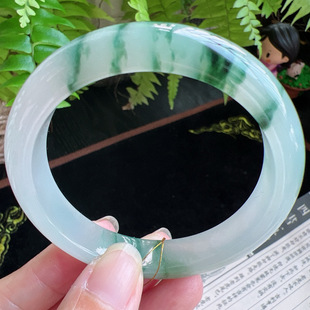 55圈口缅甸天然A货老坑种玉镯平洲翡翠手镯精选编号051D0316