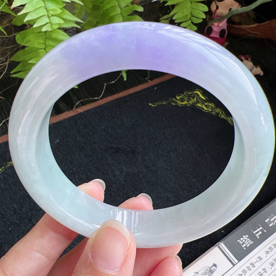 正圈61圈口缅甸天然A货老坑种翡翠手镯玉镯子平洲直供077D0127E