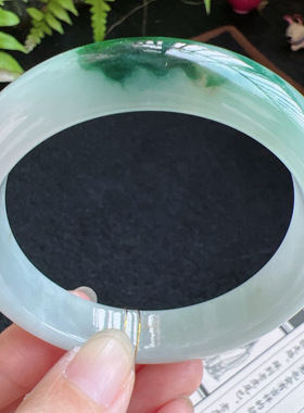 正圈57圈口缅甸天然A货老坑种翡翠手镯玉镯子平洲直供099D0128