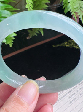 贵妃53圈口缅甸天然A货老坑种玉镯平洲翡翠手镯精选编号052D0310E