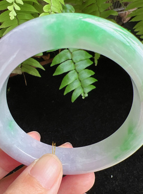 57圈口缅甸天然A货老坑种玉镯平洲翡翠手镯精选编号051D0410E