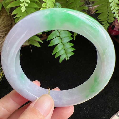 57圈口缅甸天然A货老坑种玉镯平洲翡翠手镯精选编号051D0410E