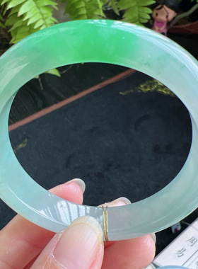 52圈口缅甸天然A货老坑种翡翠手镯玉镯子平洲直供001D0202