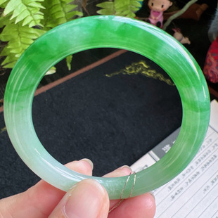 圆条50圈口缅甸天然A货老坑种翡翠手镯玉镯子平洲直供099D0128