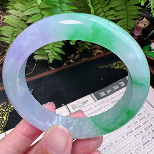 54圈口缅甸天然A货老坑种翡翠平洲直供平洲翡翠手镯精选099D0303