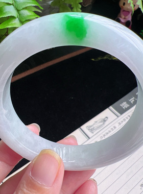 58圈口缅甸天然A货老坑种玉镯平洲翡翠手镯精选编号057D0310E