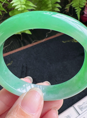 贵妃53圈口缅甸天然A货老坑种翡翠手镯玉镯子平洲直供077D0130E