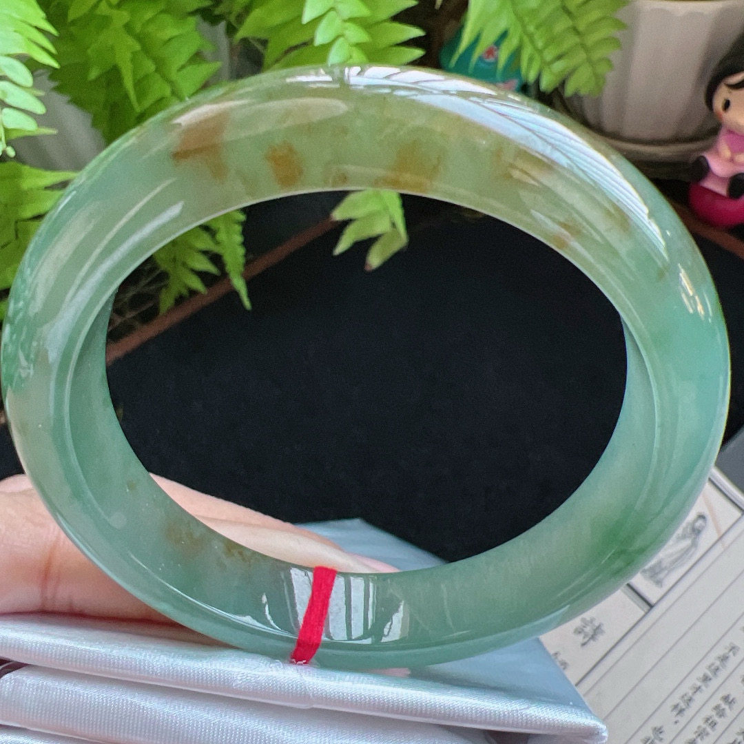 55圈口缅甸天然A货老坑种翡翠手镯玉镯子平洲翡翠手镯精选