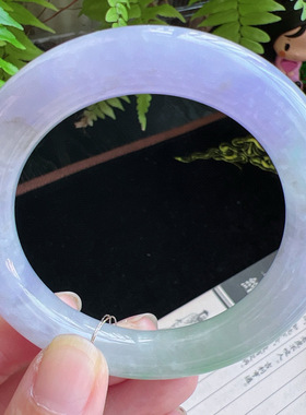 圆条53圈口缅甸天然A货老坑种玉镯平洲翡翠手镯精选编号047D0312E