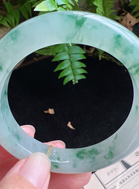 53圈口缅甸天然A货老坑种玉镯平洲翡翠手镯精选编号096D0611E