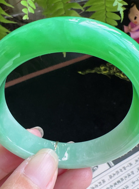 53圈口缅甸天然A货老坑种玉镯平洲翡翠手镯精选编号047D0316E