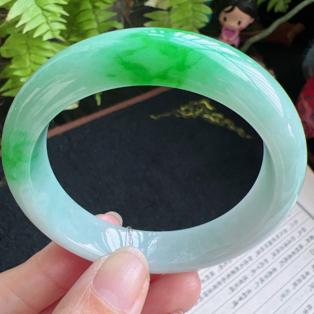 53圈口缅甸天然A货老坑种翡翠手镯玉镯子平洲翡翠手镯精选,珠宝/钻石/翡翠,手镯,淘宝优惠券,粉丝福利购,淘宝优惠卷