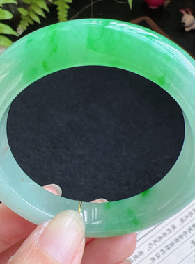 正圈52圈口缅甸天然A货老坑种翡翠手镯玉镯子平洲直供099D0128