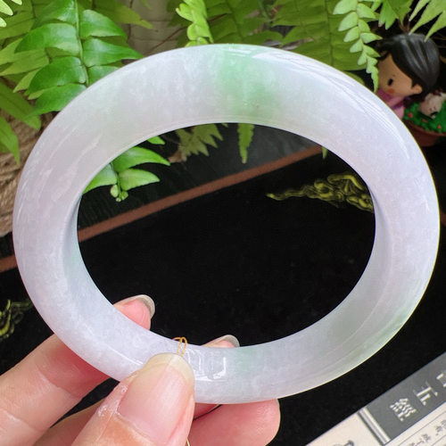 56圈口缅甸天然A货老坑种玉镯平洲翡翠手镯精选编号051D0317E