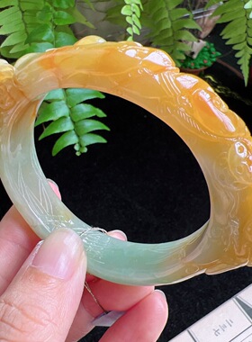 贵妃56圈口缅甸天然A货老坑种玉镯平洲翡翠手镯精选编号059D0418E