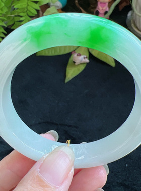 正圈53圈口缅甸天然A货老坑种翡翠手镯玉镯子平洲直供047D0128