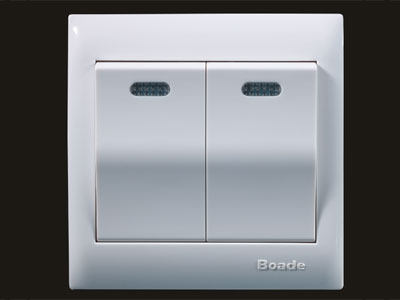 Bode邦的正品B8系列B8-2K-2.10A.250V二位双控大跷板开关
