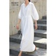CR连衣裙白色女气质长裙春夏秋季 领系带女装 2026新款 简约小西装