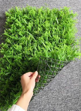 仿真尤加利草坪皮绿植墙人造草皮塑料绿叶假草垫地毯装饰40*60cm