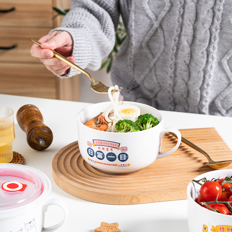 泡面碗带盖泡面碗带盖陶瓷