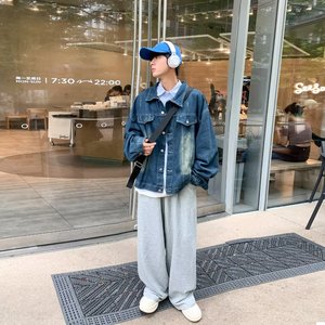 MA632-P58复古水洗做旧工装牛仔外套夹克图片