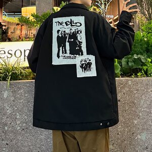 MA533-P63美式复古小牛津复合工装夹克男女宽松休闲外套潮图片