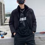 MA618-P90纯色假两件短款棉衣冬季痞帅宽松加厚保暖立领棉服，男装棉衣，星座1611A