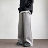 MA616-P40重磅华棉330克长裤阔腿裤小众设计感休闲宽松卫裤，男装休闲裤，星座1611A