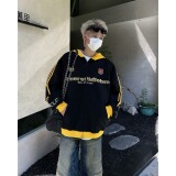 MA635-P57美式华棉复合320克复古三条杠织带撞色拉链连帽卫衣开衫，男装卫衣，星座1611A