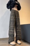 MA723-P60针织580克毛呢提花卫裤男款冬季潮牌直筒宽松休闲裤，男装休闲裤，星座1611A