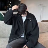 MA548-P70美式复古580克毛呢立领夹克设计感休闲运动开衫卫衣，男装夹克，星座1611A