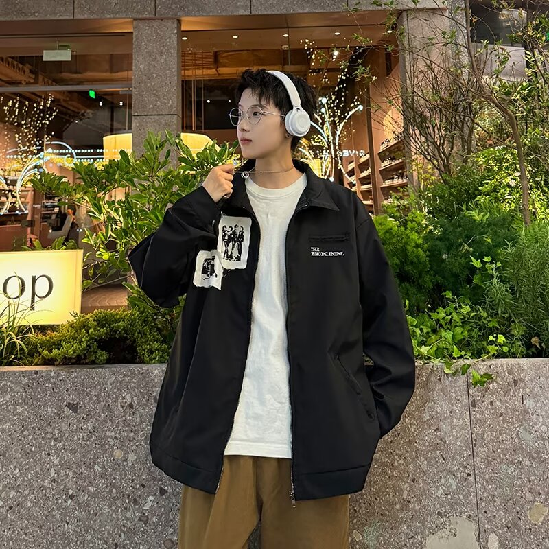 MA533-P63美式复古小牛津复合工装夹克男女宽松休闲外套潮,男装夹克,星座1611A