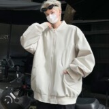 MA714-P55新款大牛津复合双层复古时尚休闲宽松纯色棒球服外套，男装夹克，星座1611A