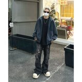 MA537-P65纯棉水洗拼接连帽拉链卫衣，男装卫衣，星座1611A