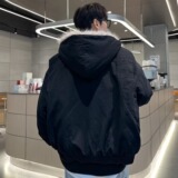 美式cleanfit毛领座山雕夹克棉服男冬季加厚短款工装外套连帽棉衣，男装夹克，星座1611A