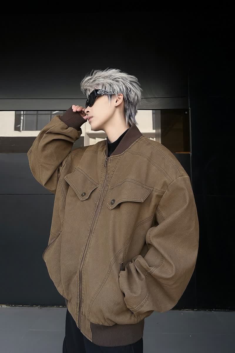 MA778-P70灯芯绒美式复古工装高级感宽松休闲cleanfit短款外套,男装夹克,星座1611A