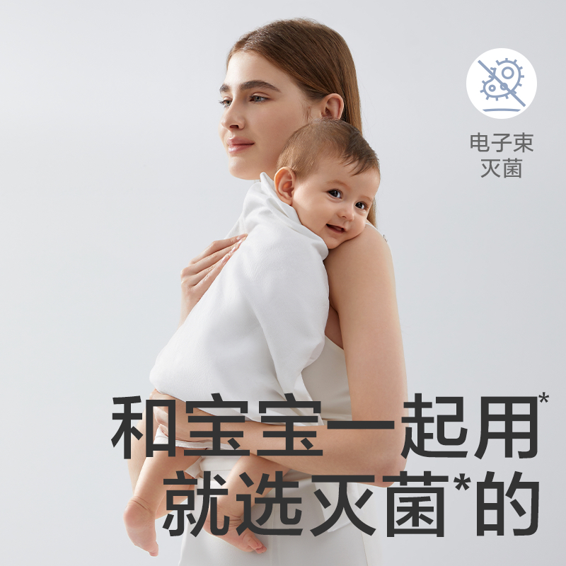 babycare初生婴儿宝宝儿童一次性小熊浴巾加厚洗澡裹布大浴巾