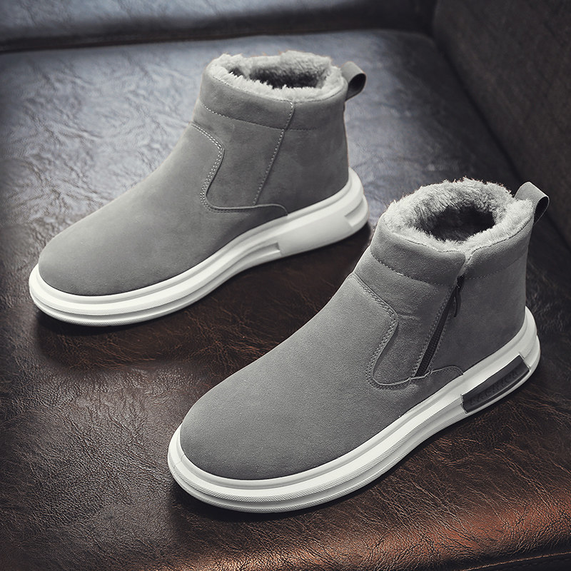 SNOW BOOTS MENS WINTER VELVET THICKENED WARM NORTHEAST COTTON SHOES MENS OUTDOOR COLD-RESISTANT ANTI-SLIP CARGO BOOTS