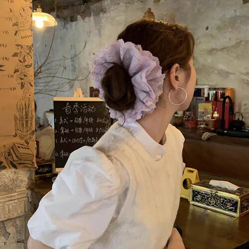 新款芭蕾少女风大肠发圈女