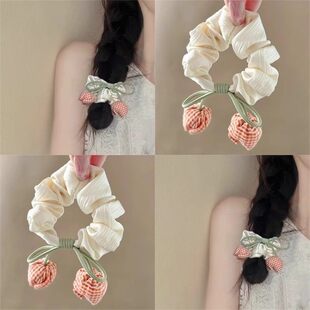 韩系花朵发圈2026新款发绳发饰氛围感头饰头绳麻花辫点缀海边配饰