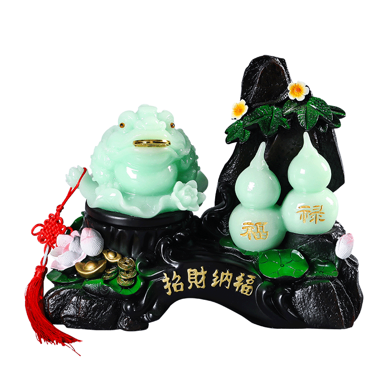 葫芦玄关摆件金蟾家居装饰品