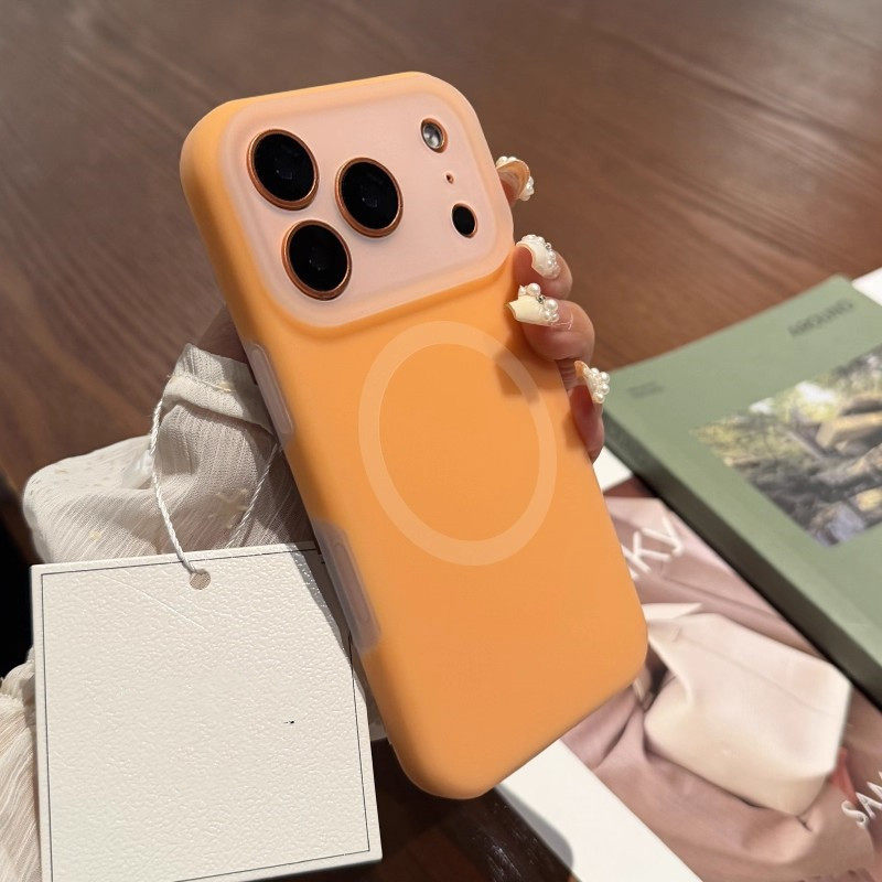 一体相机按键适用苹果17pro手机壳磁吸新款17max果冻液态硅胶iPhone16Pro保护壳高级小众15手机套14PM女外壳