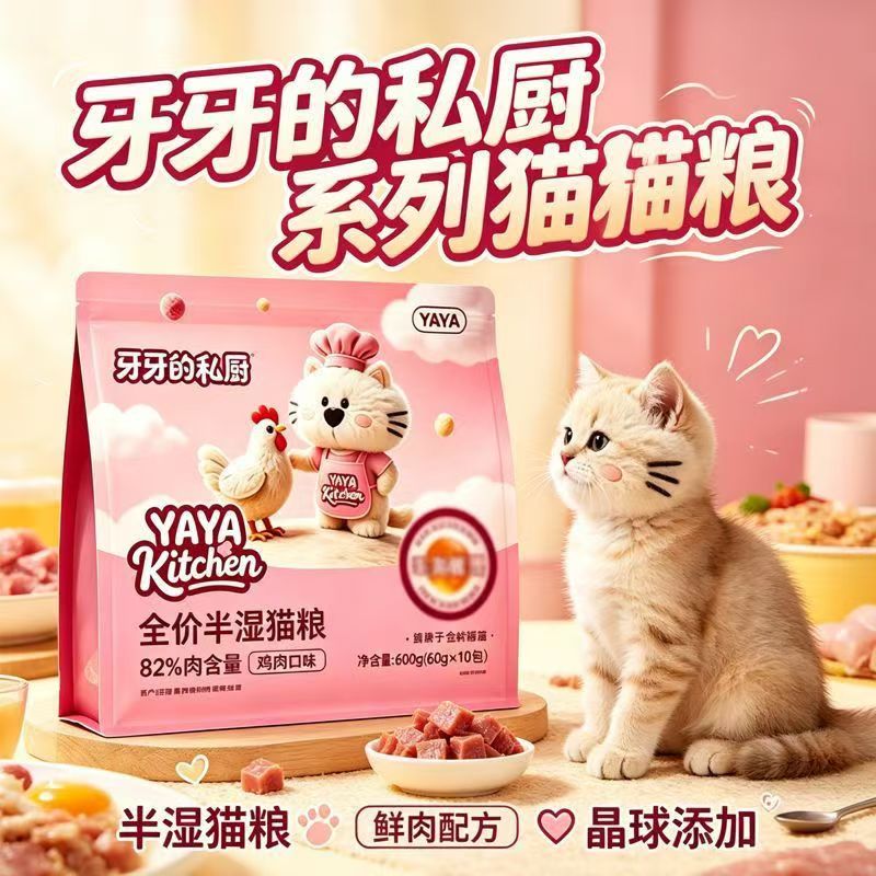 牙牙的私厨猫咪全价半湿猫粮猫饭猫零食湿粮包/餐盒