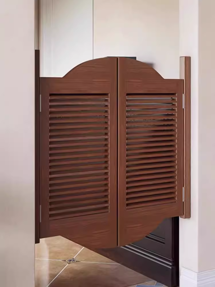 栅栏门喷漆半腰门实木里外双开