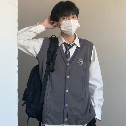 喵丸子jk男开衫学院风