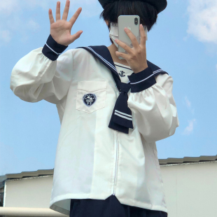 冬服日系关西襟现货 长裤 喵丸子jk制服dk长袖 水手服中间服学生套装